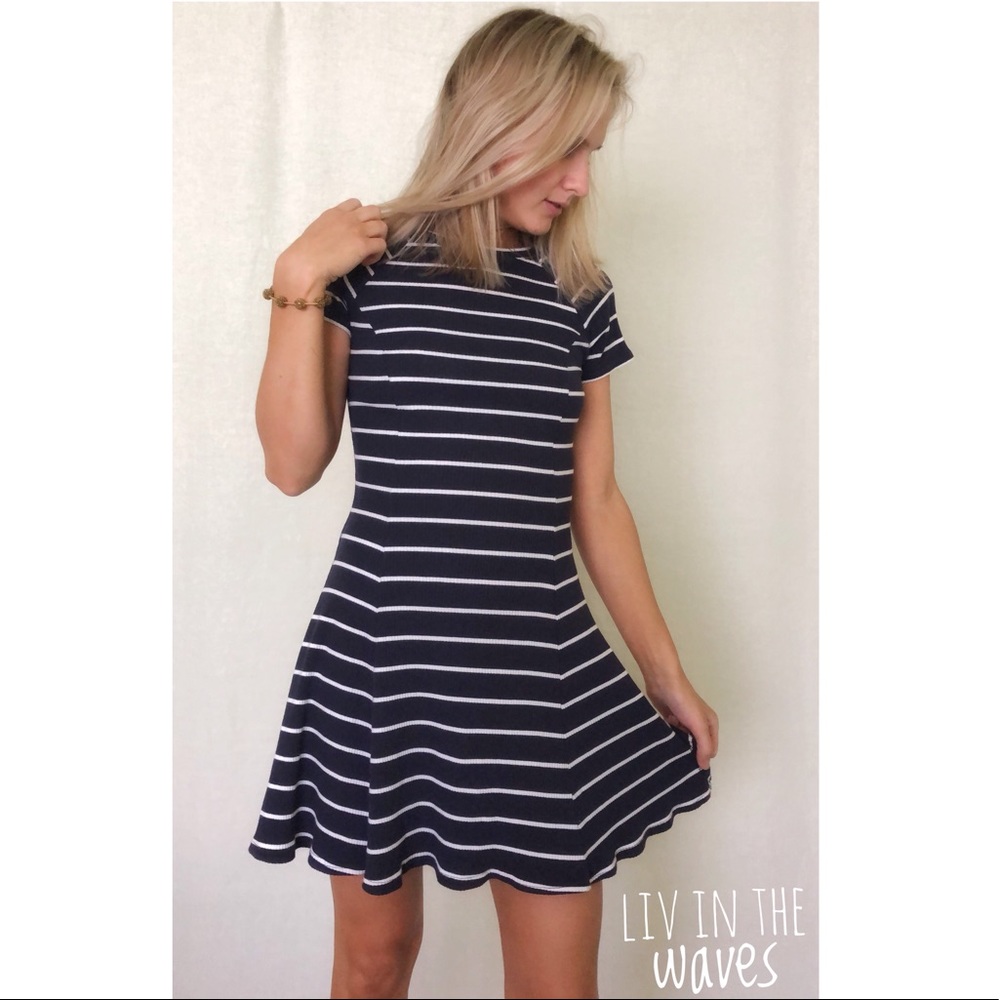 Urban Outfitters | BDG Navy & White Striped Dress